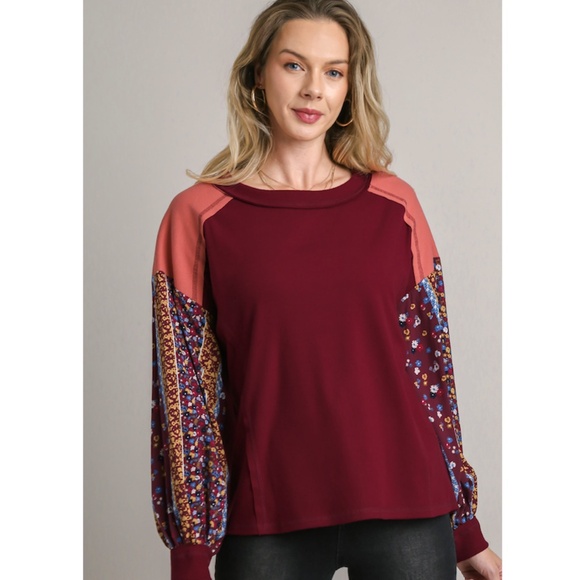 "The Maribelle" Floral Print Long Sleeve Top - Picture 2 of 3